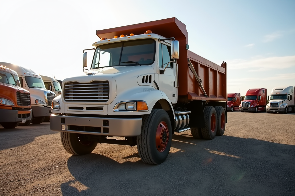 Camion benne de 3 5 tonnes sur un lot de véhicules d