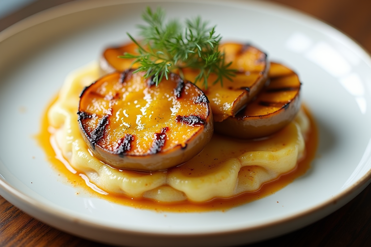 Gourmet dauphinoise et squash garnis de dill