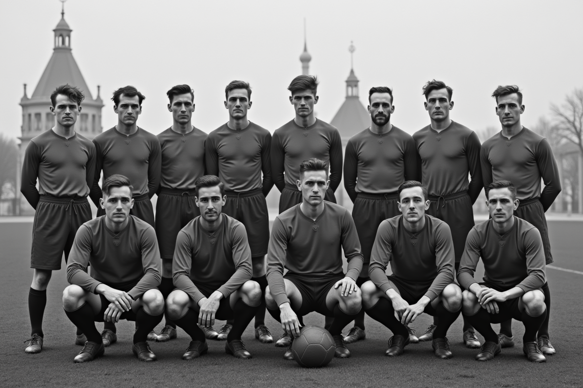 Photo vintage des joueurs d