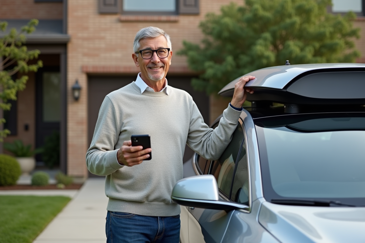 Homme souriant à côté d