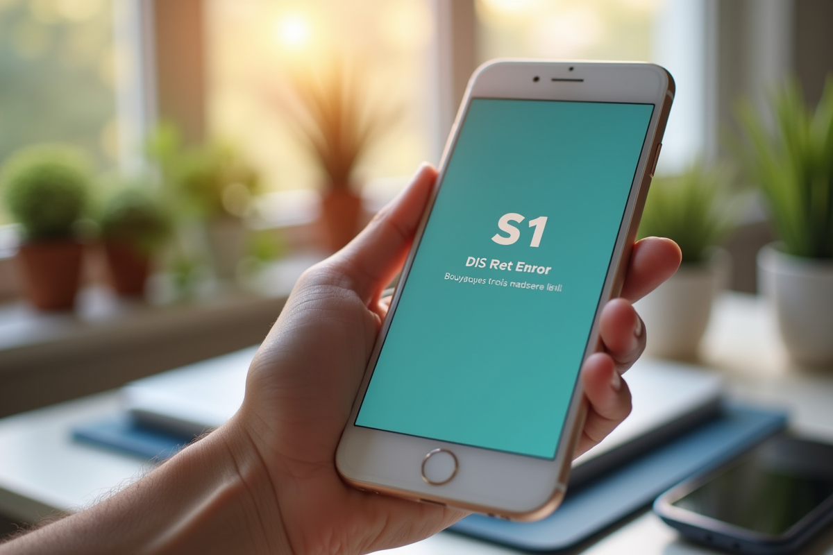 Main tenant smartphone avec application Bouygues Telecom erreur S1
