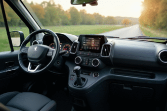 Tableau de bord Peugeot Partner Tepee avec écran tactile